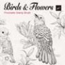 Штамп птиц и цветов для Procreate